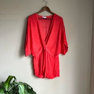 Orange Swim Coverup _ Romper